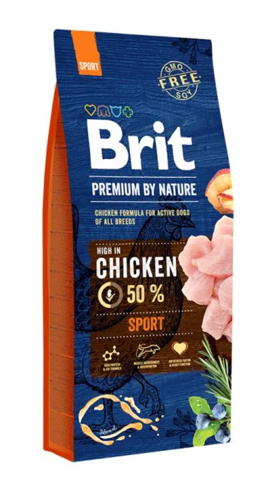 فرمول مرغ کامل برای سگ ها brit premium by nature sport 